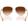 image:imageCOACH womens Hc7186 Aviator SunglassesShiny Light GoldBrown Gradient