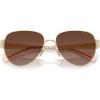 image:imageCOACH womens Hc7186 Aviator SunglassesShiny Light GoldBrown Gradient Polarized