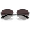 image:imageCOACH womens Hc7186 Aviator SunglassesShiny SilverGrey Gradient