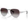 image:imageCOACH womens Hc7186 Aviator SunglassesShiny SilverGrey Gradient