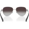 image:imageCOACH womens Hc7186 Aviator SunglassesShiny SilverGrey Gradient