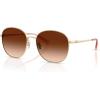image:imageCOACH womens Hc7189 Round SunglassesShiny Light GoldBrown Gradient