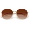 image:imageCOACH womens Hc7189 Round SunglassesShiny Light GoldBrown Gradient