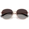 image:imageCOACH womens Hc7189 Round SunglassesShiny Rose GoldGrey Gradient