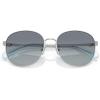 image:imageCOACH womens Hc7189 Round SunglassesShiny SilverOcean Gradient