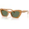 image:imageCOACH womens Hc8452u Universal Fit Cat Eye SunglassesBlonde TortoiseGreen Solid