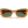 image:imageCOACH womens Hc8452u Universal Fit Cat Eye SunglassesBlonde TortoiseGreen Solid