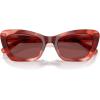 image:imageCOACH womens Hc8452u Universal Fit Cat Eye SunglassesCherry TortoiseWine Solid