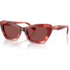 image:imageCOACH womens Hc8452u Universal Fit Cat Eye SunglassesCherry TortoiseWine Solid