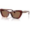 image:imageCOACH womens Hc8452u Universal Fit Cat Eye SunglassesWalnut TortoiseBrown Solid