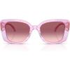 image:imageCOACH Womens HC8450U Universal Fit Square Sunglasses Transparent Iris Signature CPurple Pink Gradient 52 mm
