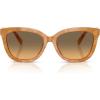 image:imageCOACH Womens HC8453U Universal Fit Square Sunglasses Blonde TortoiseOlive Canary Gradient 56 mm
