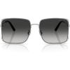 image:imageCOACH womens Hc 7174d Square SunglassesCw429 Shiny Silver Grey Gradie