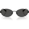 image:imageCOACH womens Hc7192d Low Bridge Fit Oval SunglassesShiny BlackGrey Solid