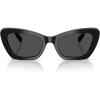 image:imageCOACH womens Hc8452u Universal Fit Cat Eye SunglassesBlackGrey Solid