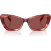 image:imageCOACH womens Hc8452u Universal Fit Cat Eye SunglassesCherry TortoiseWine Solid