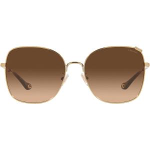 image:imageCOACH HC7133 Sunglasses Shiny Light GoldDark Brown Gradient 57 mm