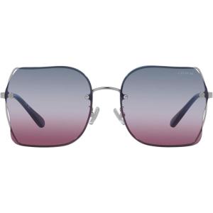 image:imageCOACH womens Hc7150d Square SunglassesShiny SilverBlue Purple Pink Gradient