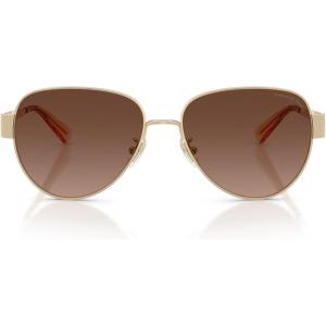 image:imageCOACH womens Hc7186 Aviator SunglassesShiny Light GoldBrown Gradient Polarized