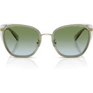 image:imageCOACH womens Hc7187 Square SunglassesLight GoldSageGreen Blue Gradient