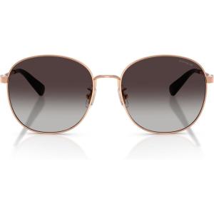 image:imageCOACH womens Hc7189 Round SunglassesShiny Rose GoldGrey Gradient