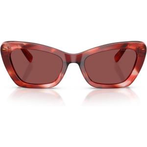image:imageCOACH womens Hc8452u Universal Fit Cat Eye SunglassesCherry TortoiseWine Solid
