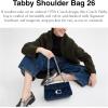 image:imageCOACH Womens Pebble Tabby Shoulder Bag  Quilted 26 with ChainBlue