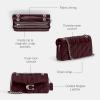 image:imageCOACH Womens Pebble Tabby Shoulder Bag  Quilted 26 with ChainMerlot