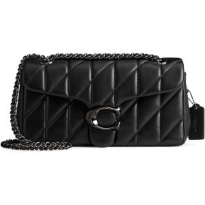 image:imageCOACH Womens Pebble Tabby Shoulder Bag  Quilted 26 with ChainV5 Black