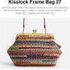 image:imageCOACH Kisslock Frame Bag 27 in StrawMulti