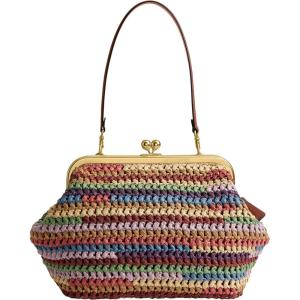 image:imageCOACH Kisslock Frame Bag 27 in StrawMulti