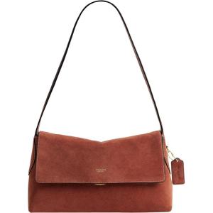 image:imageCOACH Womens Natural Grain Leather Chelsea Shoulder BClay Suede
