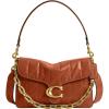 image:imageQuilted Glazed Leather Chain Tabby Shoulder Bag with Chain