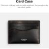 image:imageFlat Card Case in Embossed CrocBlackLight Tan