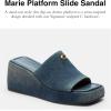 image:imageCOACH Womens Marie Platform Slide SandalsLoved Denim Dark Indigo