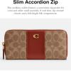 image:imageCoach womens Slim Accordion ZipTan Rust