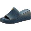 image:imageCOACH Womens Marie Platform Slide SandalsLoved Denim Dark Indigo