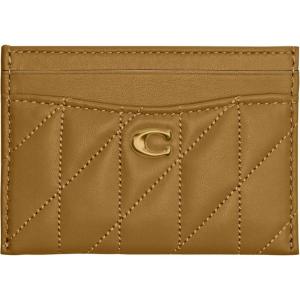 image:imageCoach Womens Refined Leather Card CaseB4Muted Olive