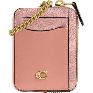image:imageRefined Calf Leather Essential Chain Card CaseB4Melon Pink